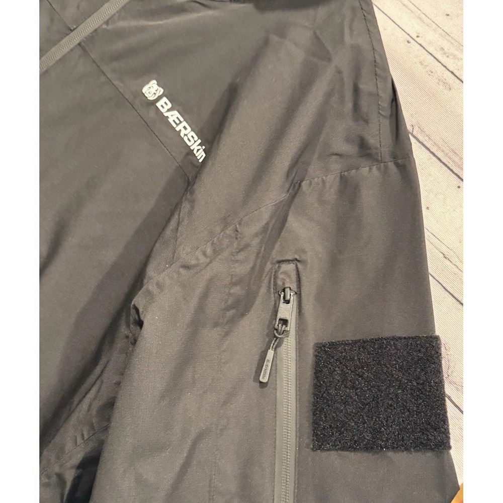 Baerskin Tactical Rain Jacket Mens Sz XL Black Waterproof Hooded Lightweight - Picture 11 of 16